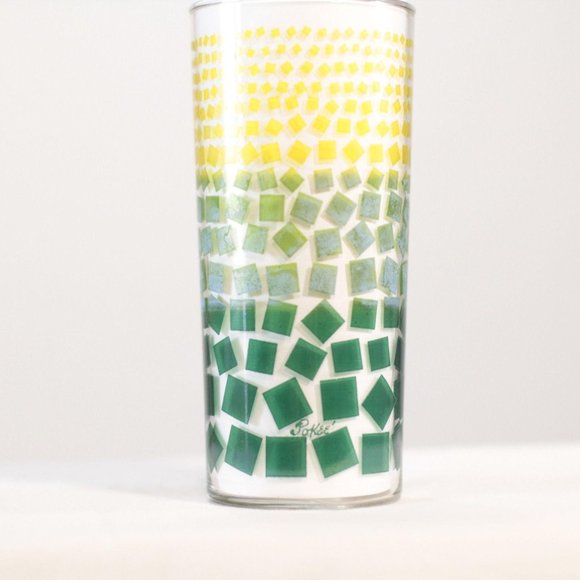 Vtg MCM Pokee Drinking Glass Set Tumbler Holder - Picture 5 of 10